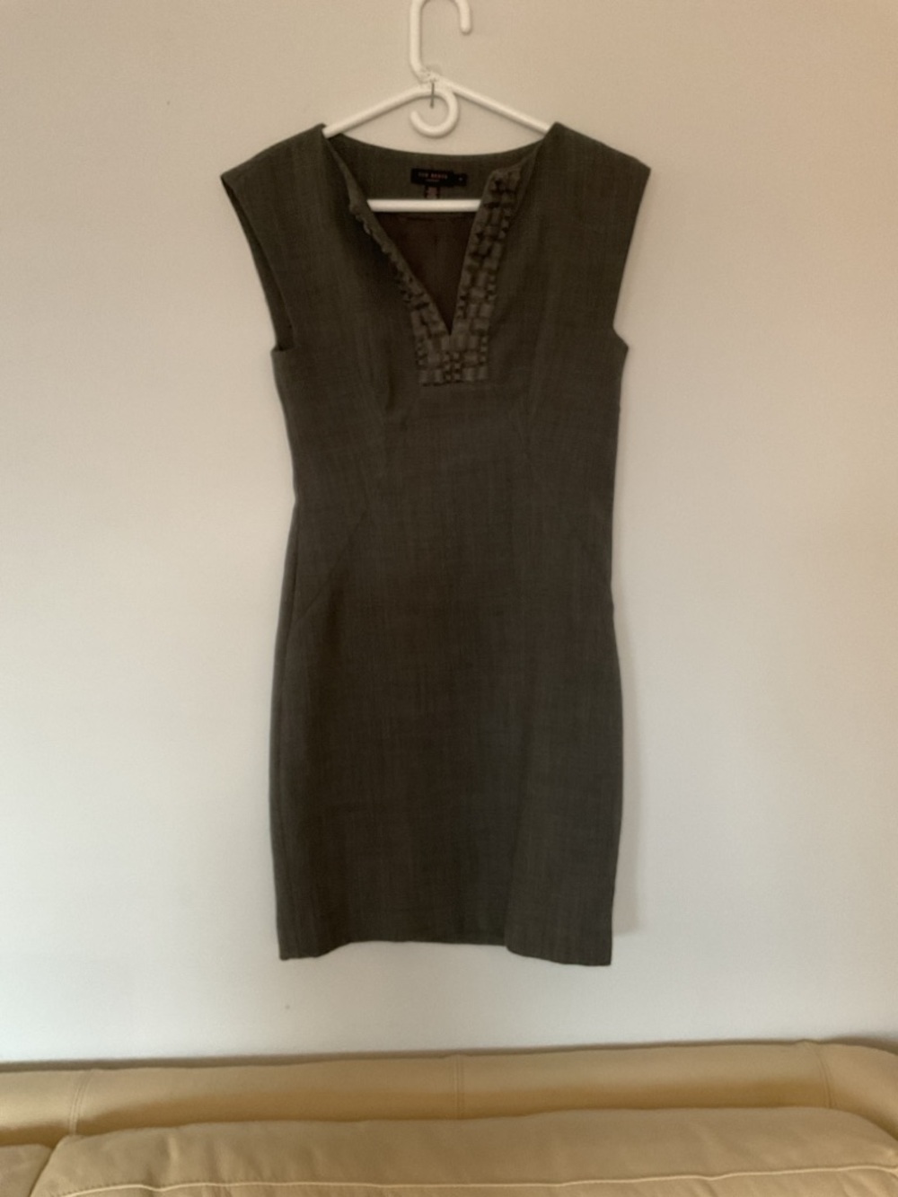 Ted Baker Grey Beaded Neckline Women's Blazer